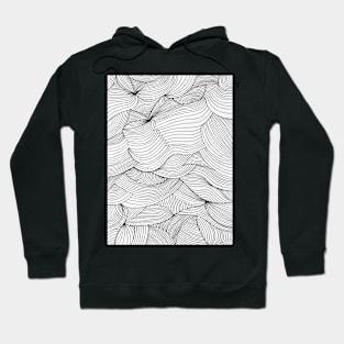 Line Pattern I, Fine Liner Drawing Hoodie